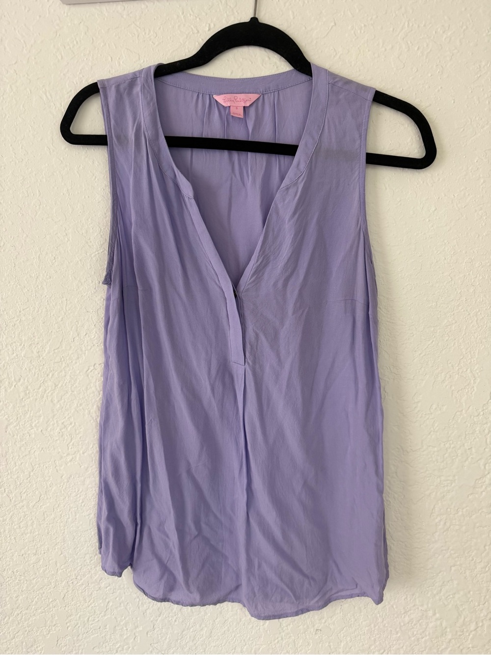 Lilly Pulitzer Florin Periwinkle Lavender V-Neck Tank Top S